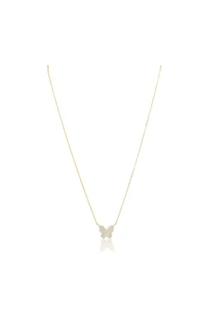 Elsie Pave Butterfly Necklace
