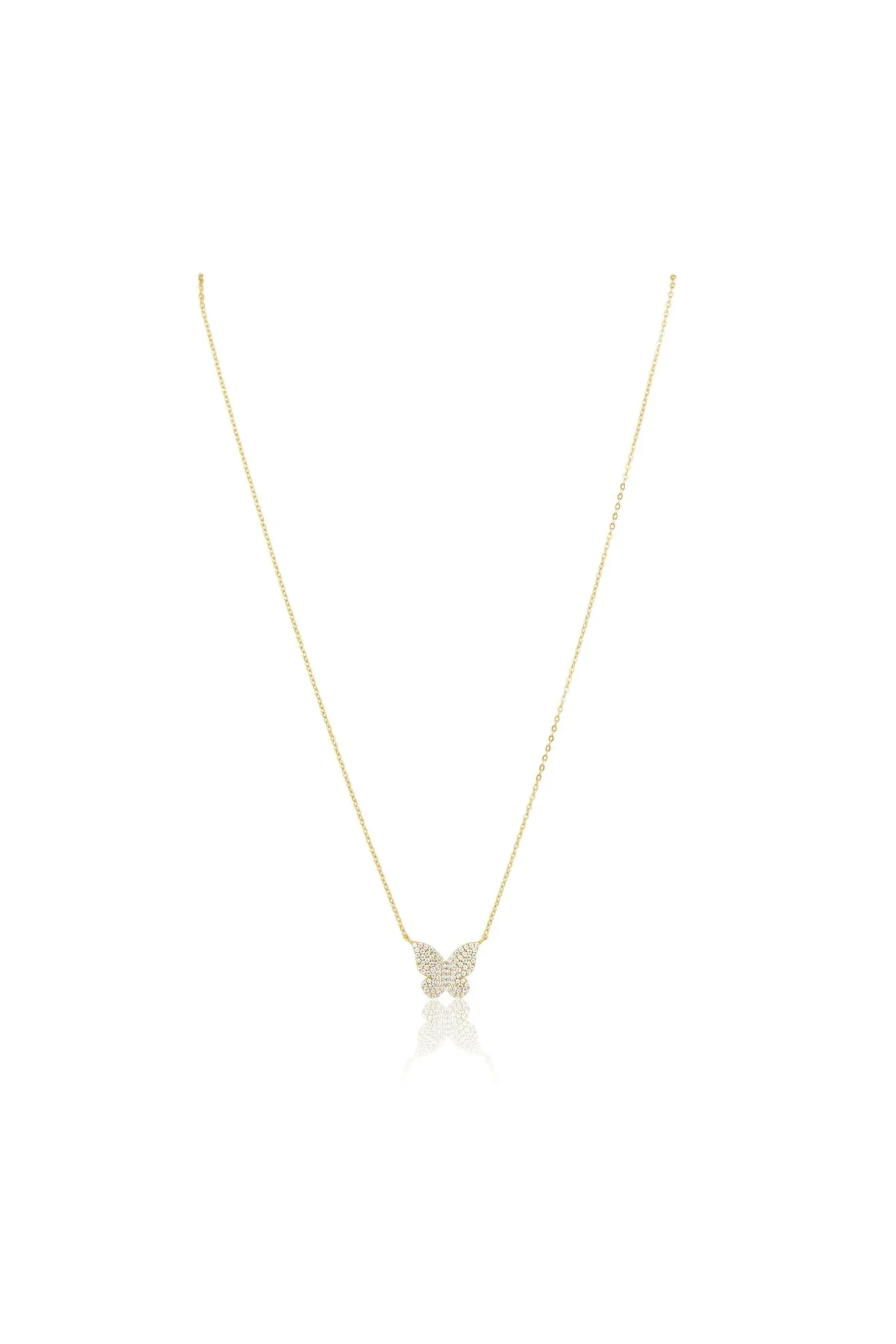 Elsie Pave Butterfly Necklace