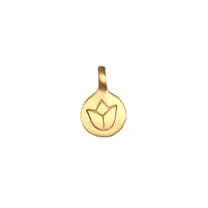 Engraved Lotus Charm