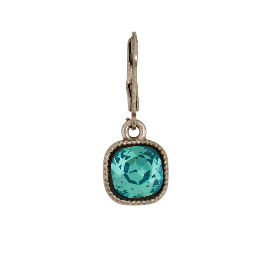 Faceted Crystal Square Earrings