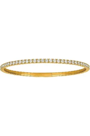 FC Creations Bracelet 14K Gold Diamond Flexible Bangle | Yellow Gold 2.0 CTW