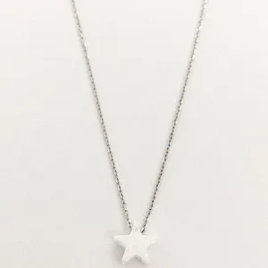 Gammie Opal Star Fine Chain Sterling Silver Necklace