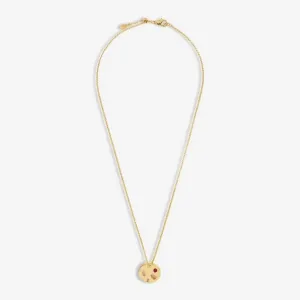 Gem Glow Hammered Gold Plated 50cm Adjustable Necklace 7182