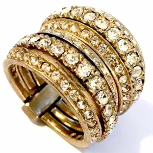 Giora Multiple Ring in Bronze With Swarovski Crystals
