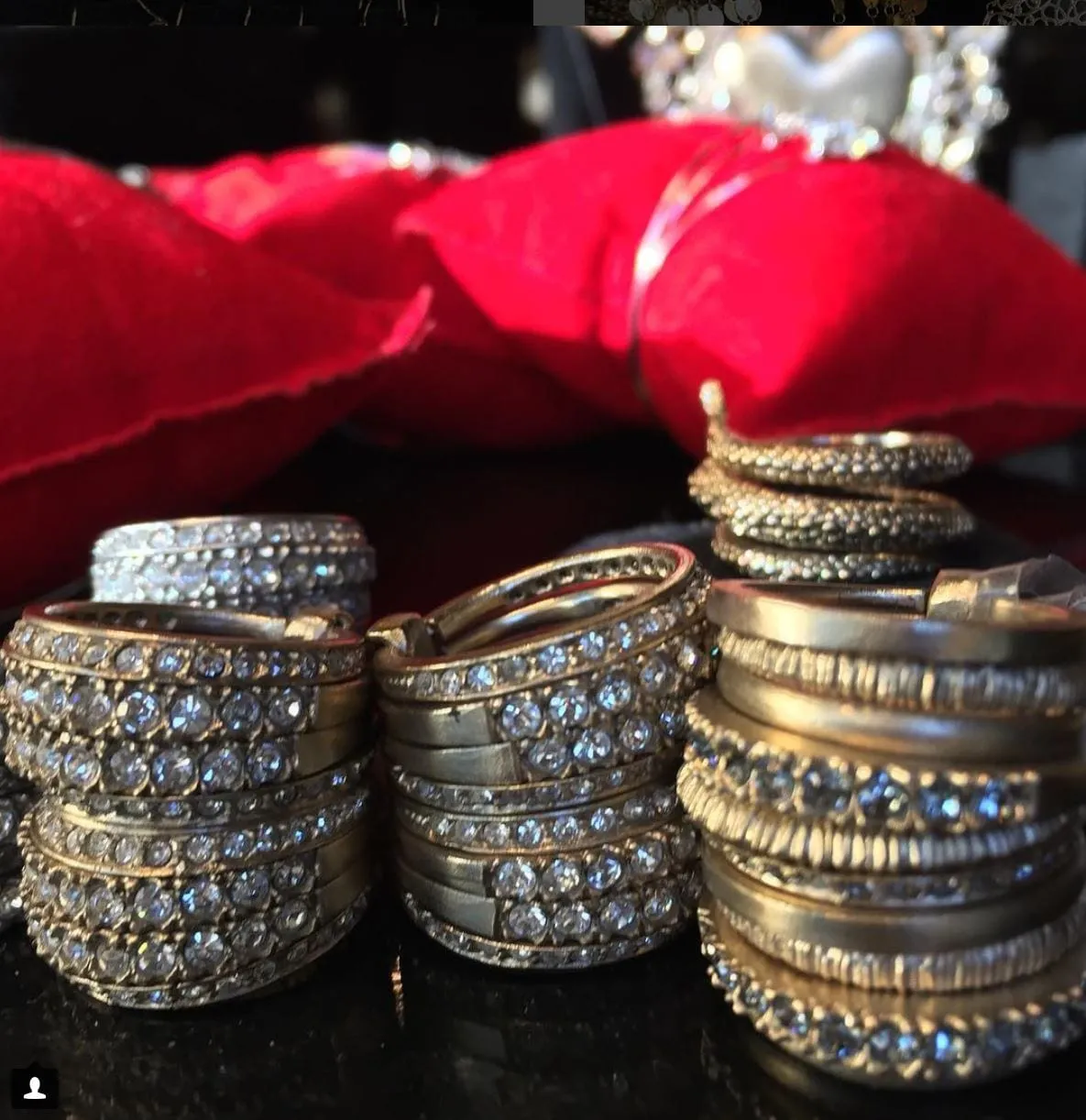 Giora Multiple Ring in Bronze With Swarovski Crystals