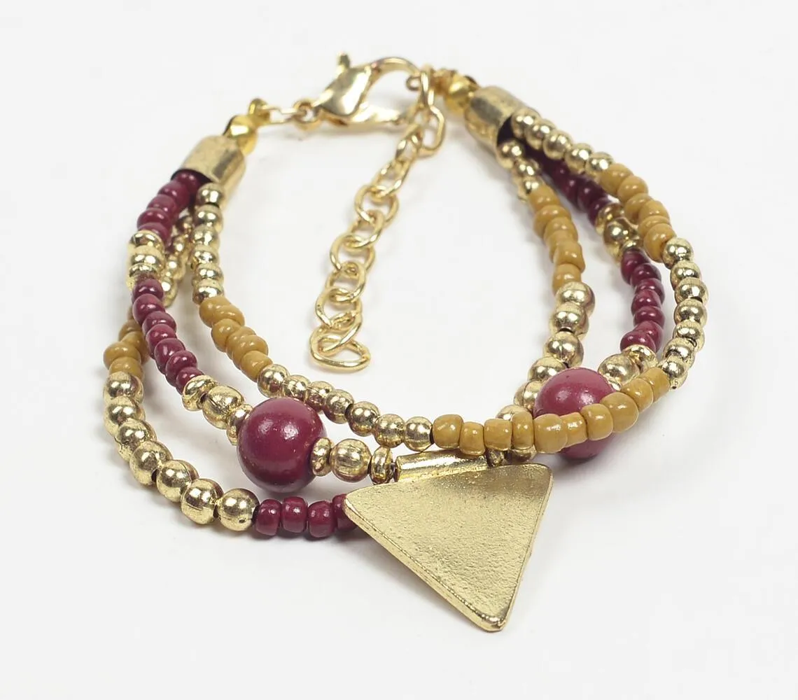 Glass Beaded Layered Bracelet