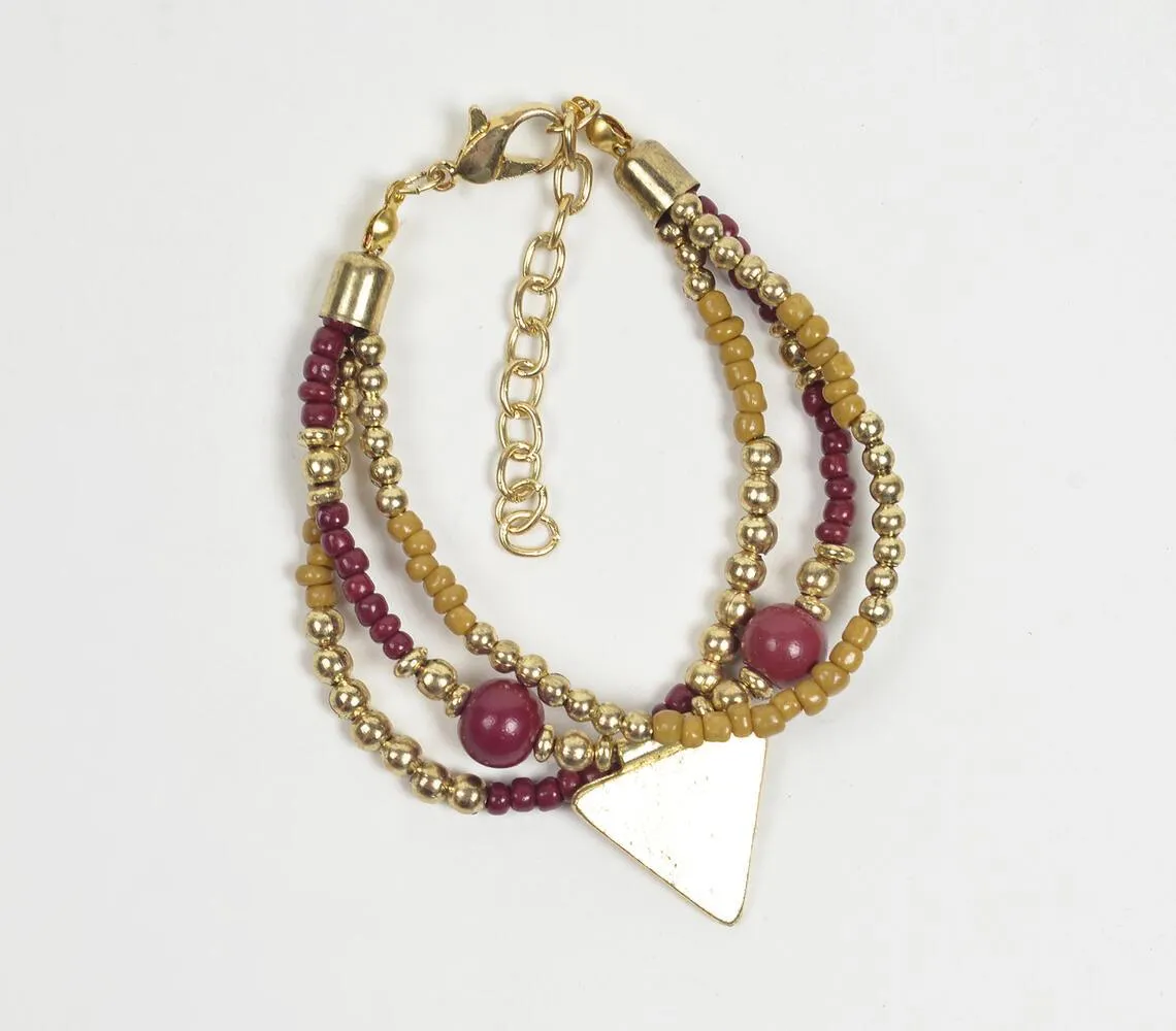 Glass Beaded Layered Bracelet