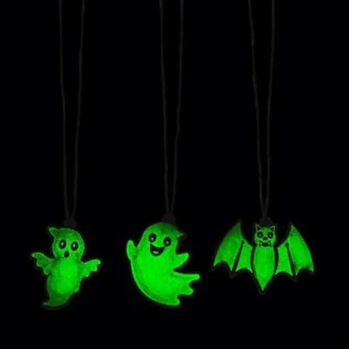 Glow In The Dark Halloween Characters Necklaces