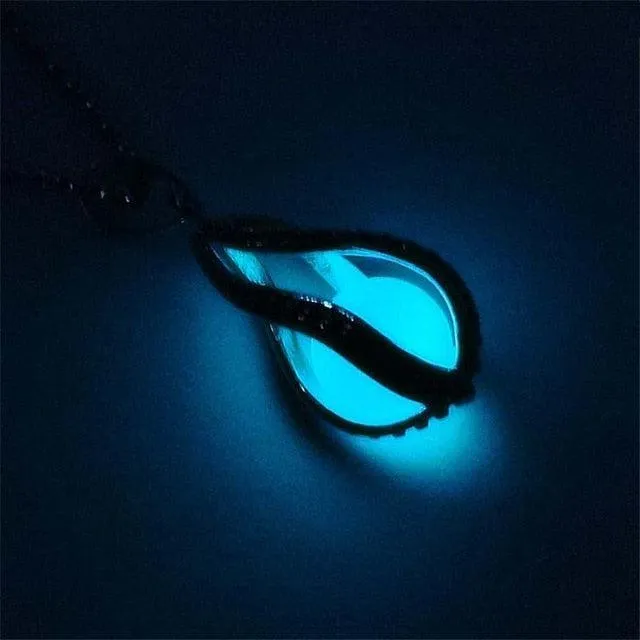 Glow In The Dark Silver Necklace
