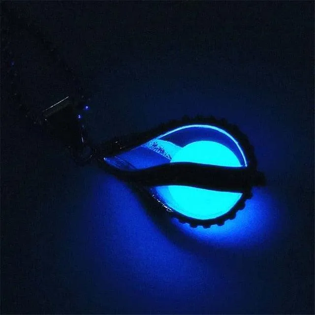Glow In The Dark Silver Necklace