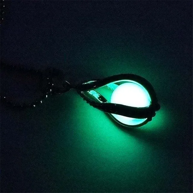 Glow In The Dark Silver Necklace