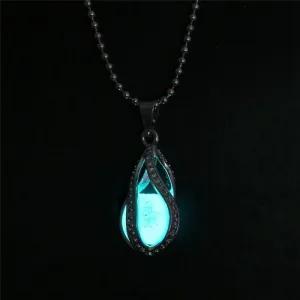 Glow In The Dark Silver Necklace