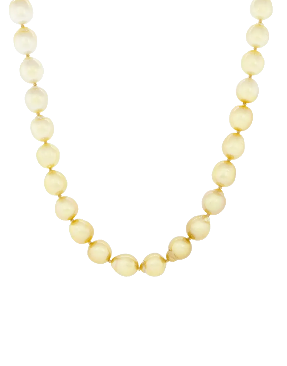 Gold And White South Sea Pearl Necklace