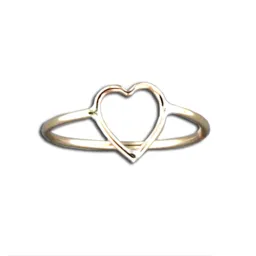 Gold Heart Outline Ring