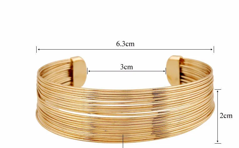 Gold Layered Cuff Bracelet