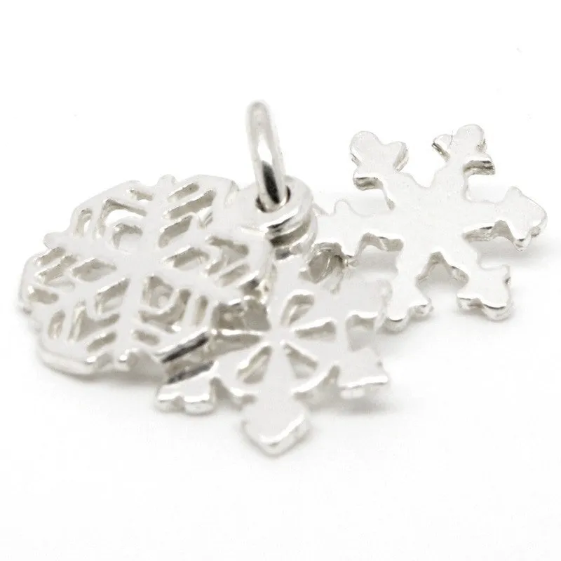 Gold Snowflake Cluster Charm