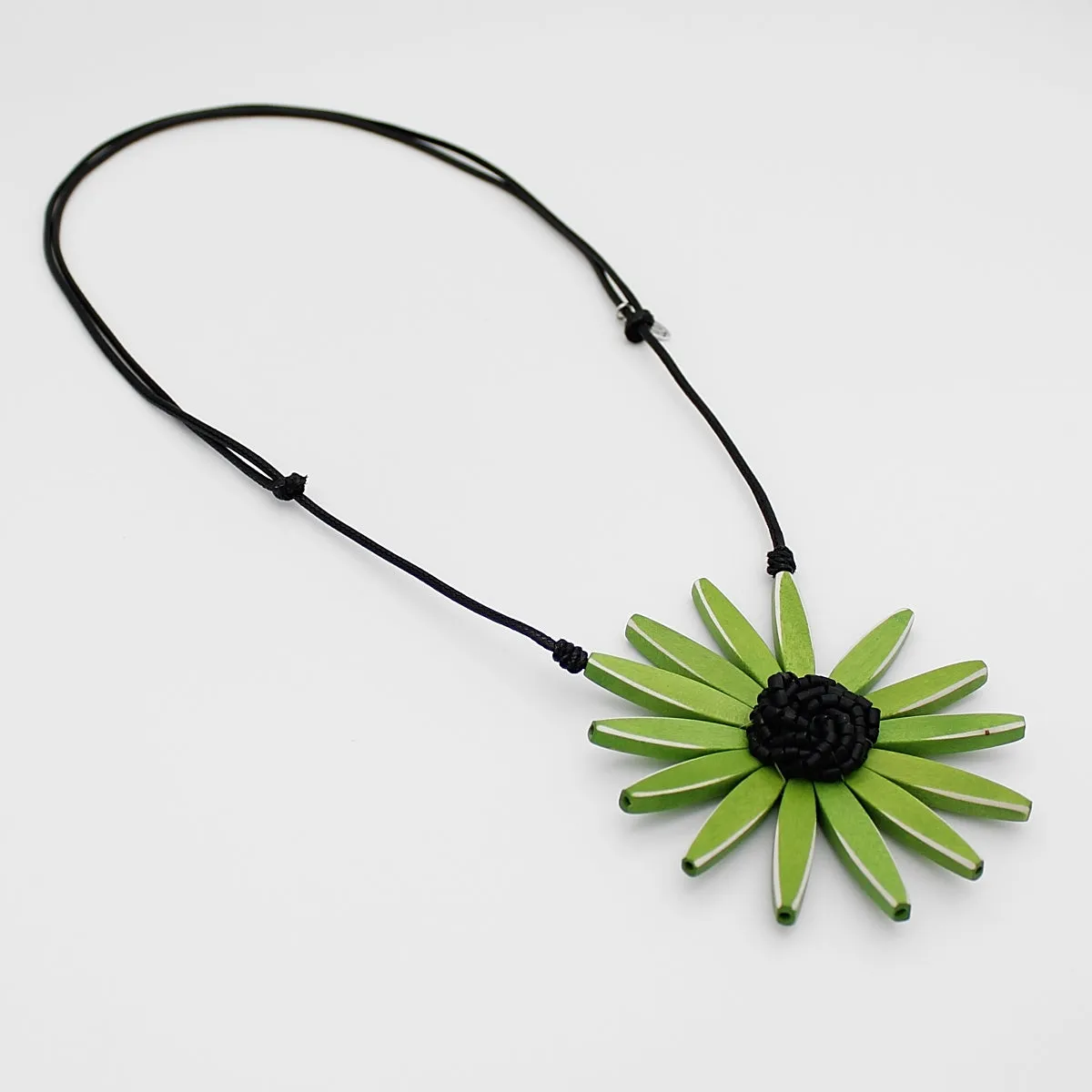 Green Amaya Flower Statement Necklace