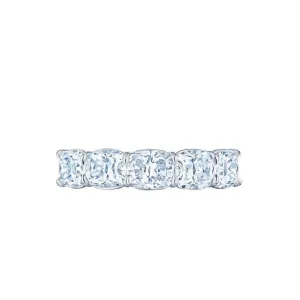 Half Circle Ring with Kwiat Cushion Diamonds Set East-West