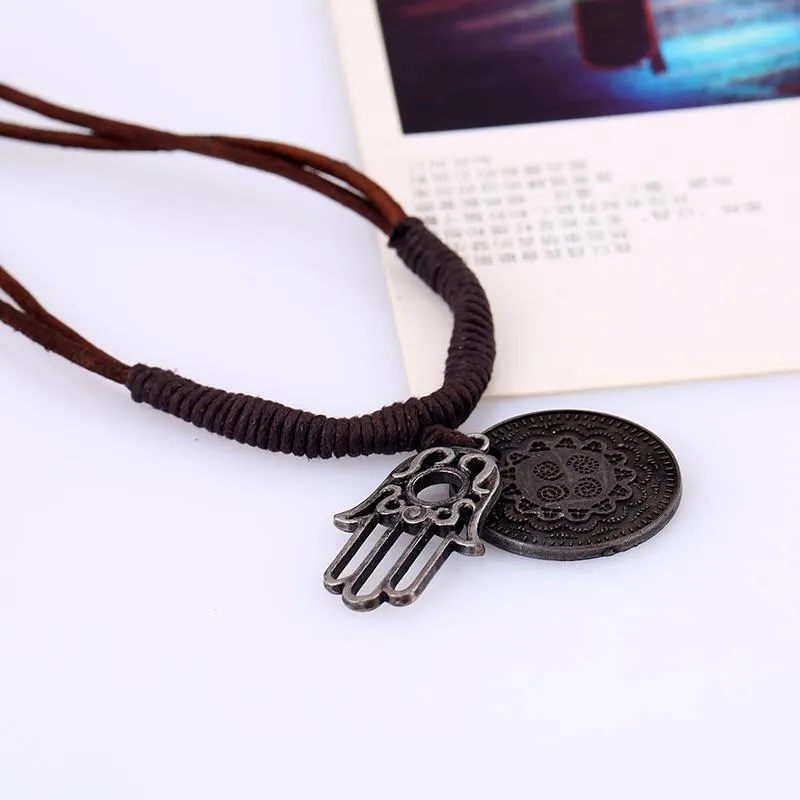 HandMade Braided  Leather Necklace
