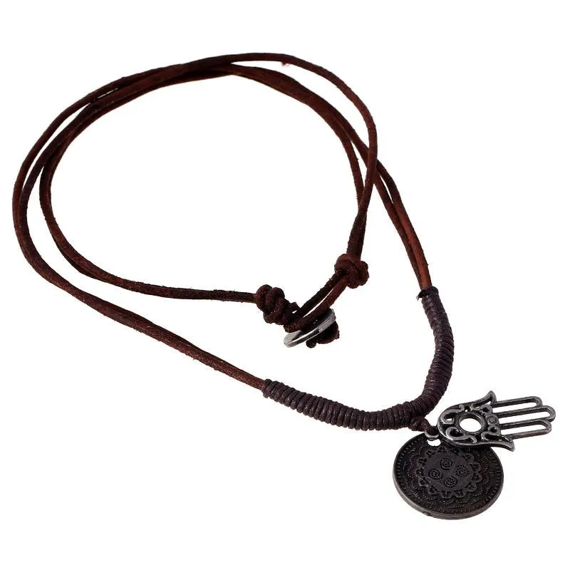 HandMade Braided  Leather Necklace