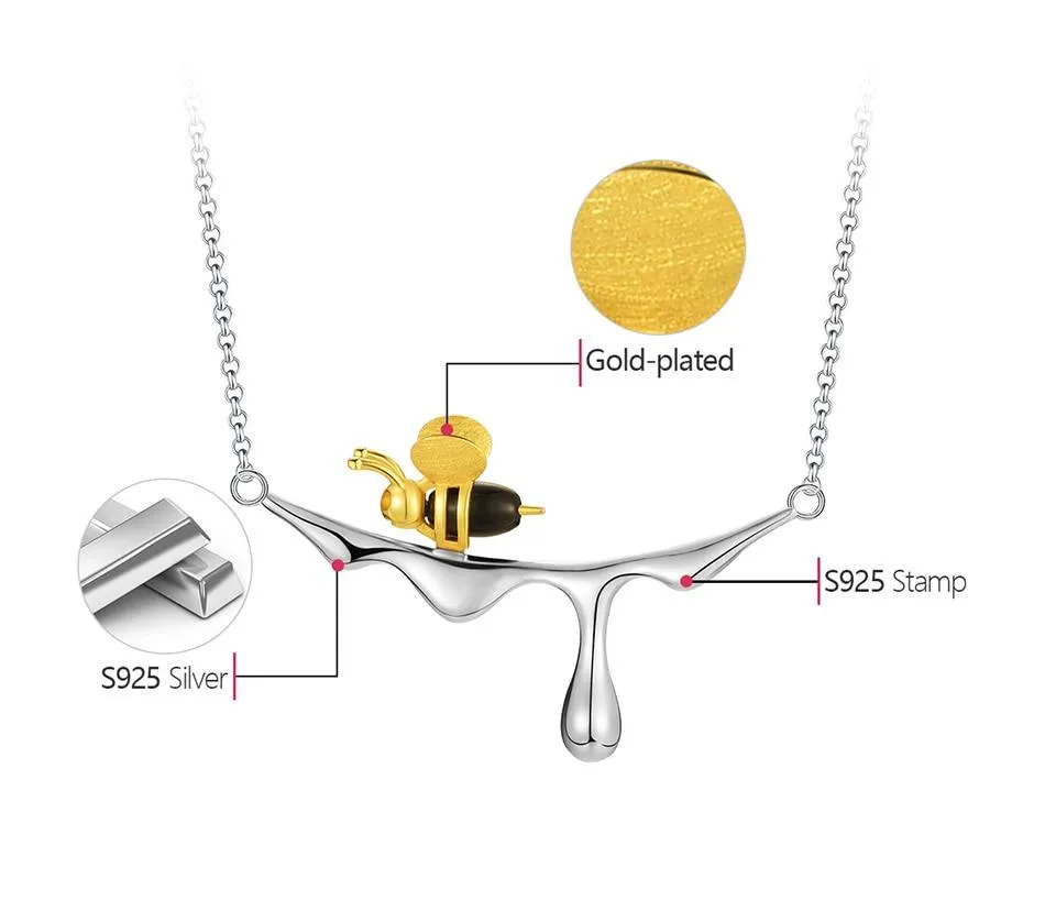 'Honey Bee' Handmade Gold Plated Necklace