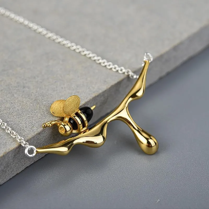 'Honey Bee' Handmade Gold Plated Necklace