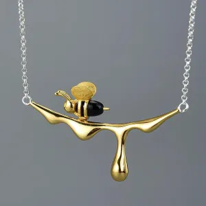 'Honey Bee' Handmade Gold Plated Necklace