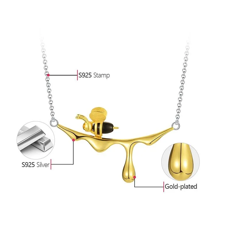 'Honey Bee' Handmade Gold Plated Necklace