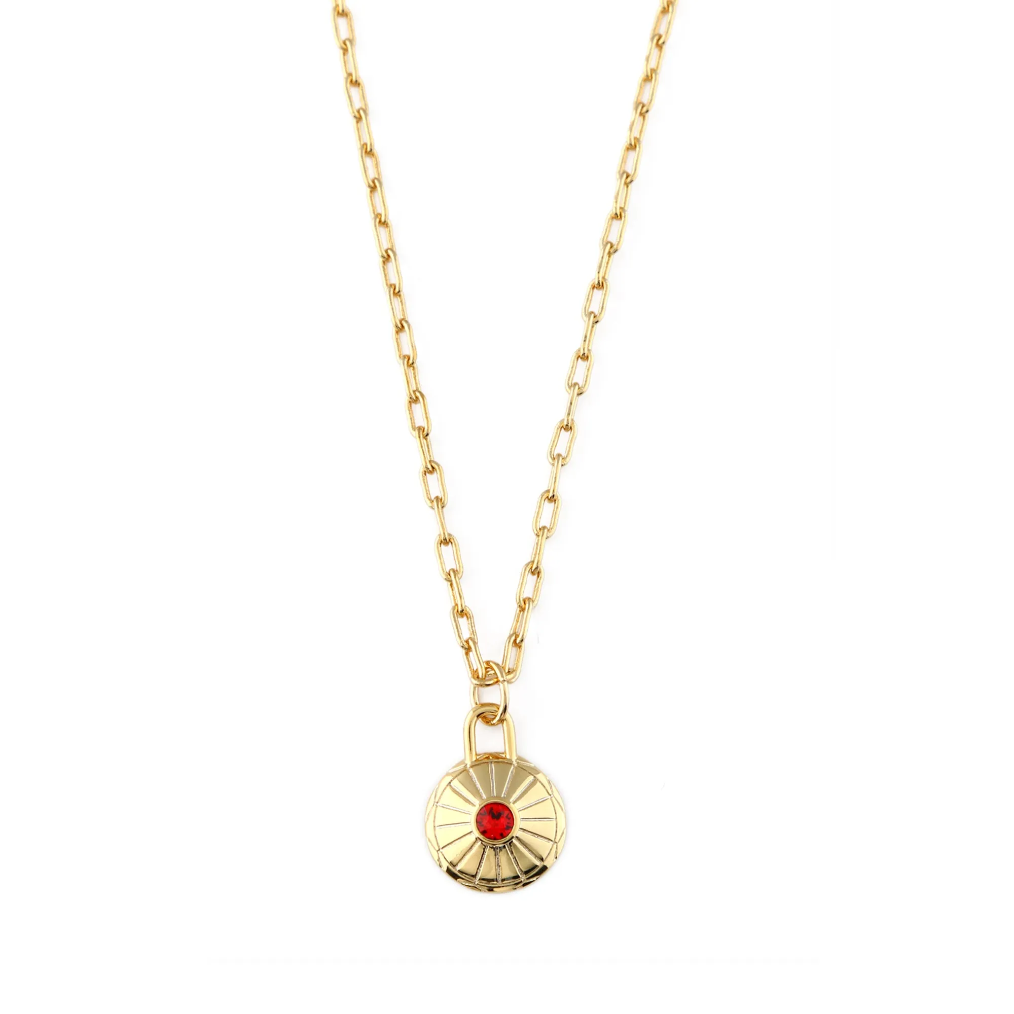July Birthstone Necklace Made With Swarovski® Crystals - Gold