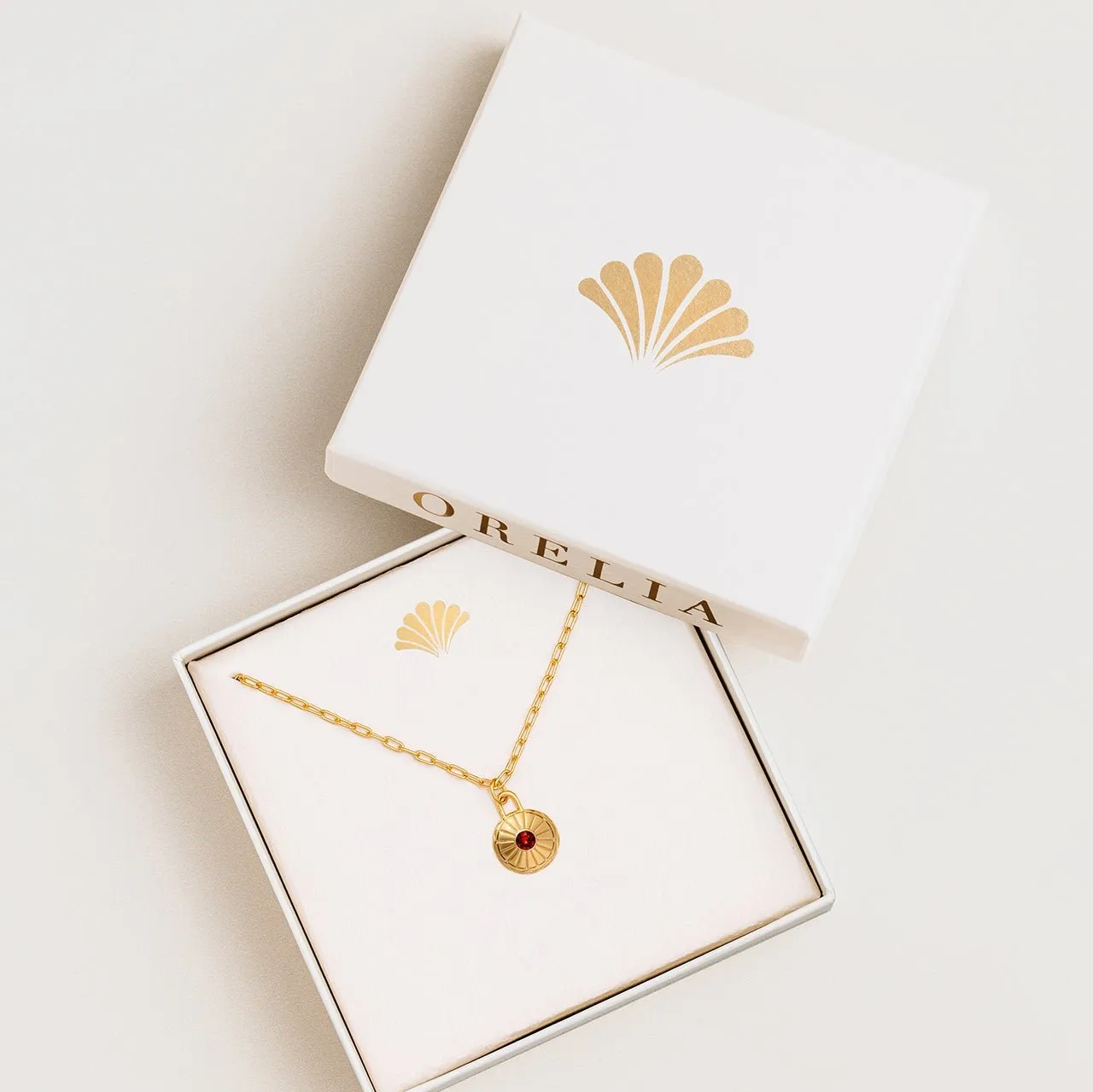 July Birthstone Necklace Made With Swarovski® Crystals - Gold