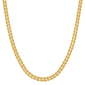 Keene Jewelers 14kt Yellow Gold Womens Polished Finish Double Rope Necklace Size 18 Inches