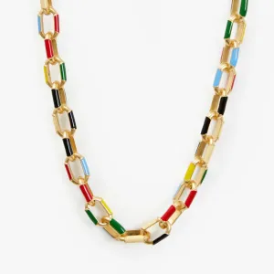 Le Link Necklace (Vintage Gold   Multi)
