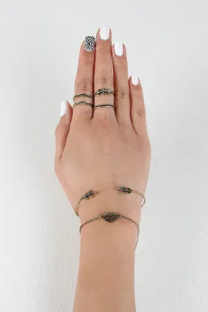 Leaf Bracelet And Ring Set