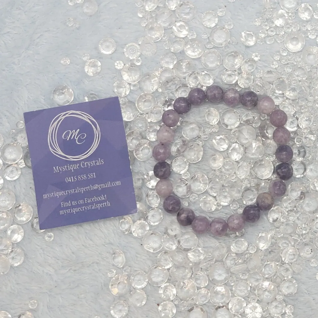 Lepidolite Beaded Bracelets