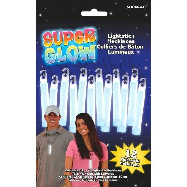 Light Stick Necklaces - White 4 In. 12/pkg.