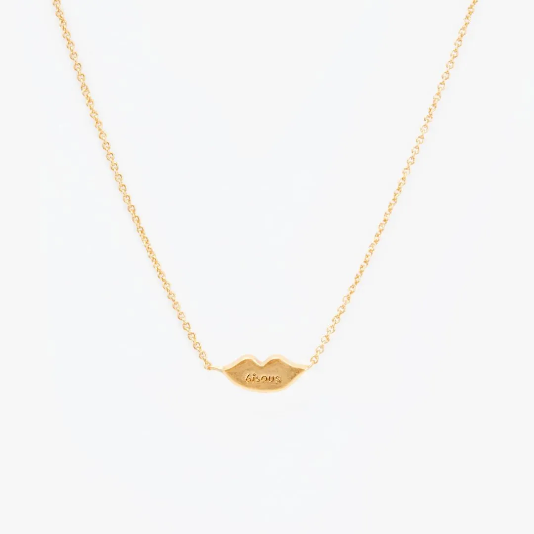 Lips Necklace (Vintage Gold   Poppy)