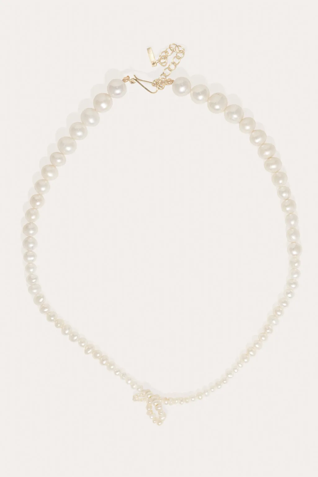 Loop‐the‐loop II - Pearl and Gold Vermeil Necklace