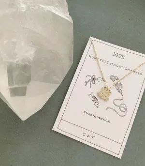 magic charm cat necklace