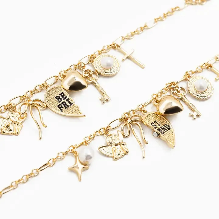 Matching Bff Charm Necklace Set