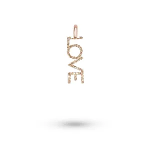 Meira T Rose Gold Diamond LOVE Charm