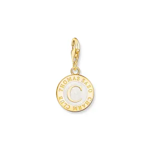 Member charm white charmista coin gold plated