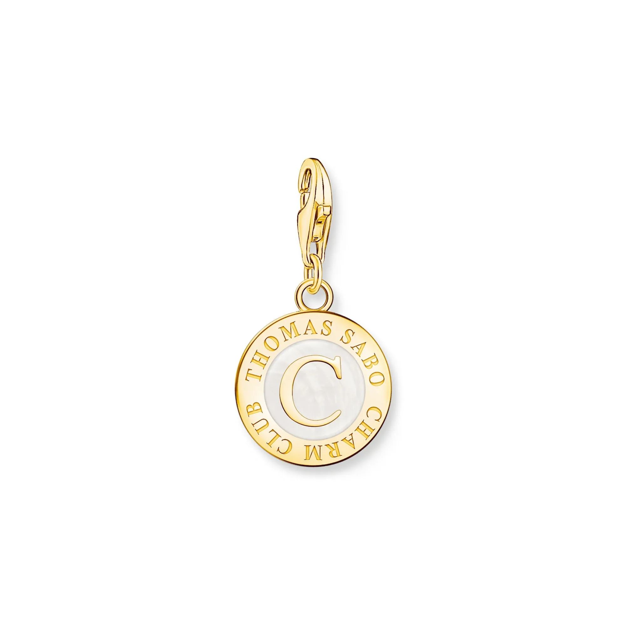 Member charm white charmista coin gold plated