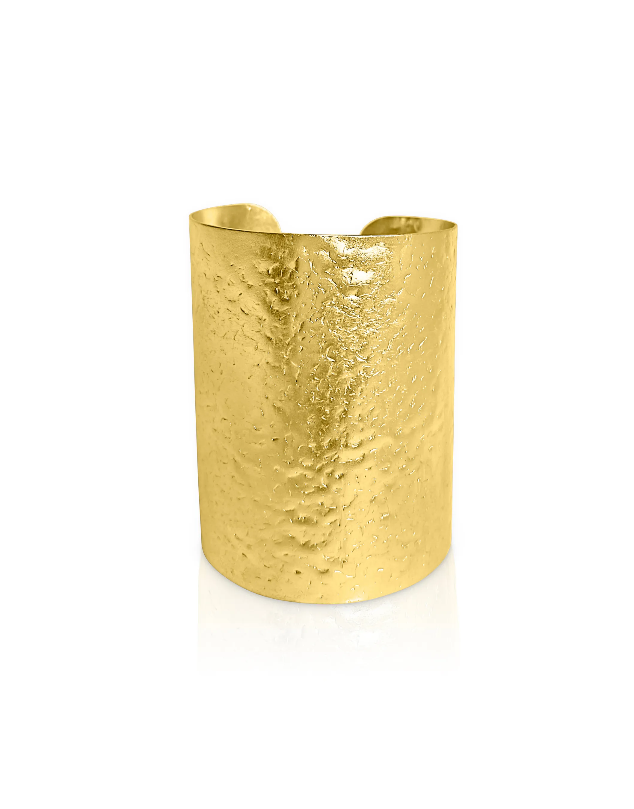 MINYA Gold Large Textured Cuff Bangle Bracelet