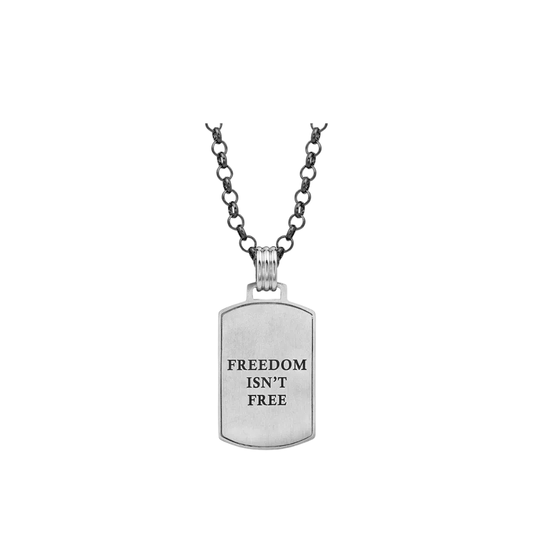 Montana Men's Silversmiths Independence Day Flag Necklace