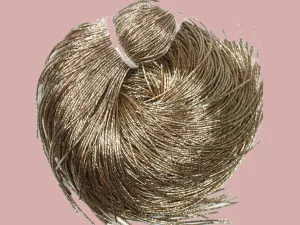 Pale Rose Golden Nakshi / Bullion Wire