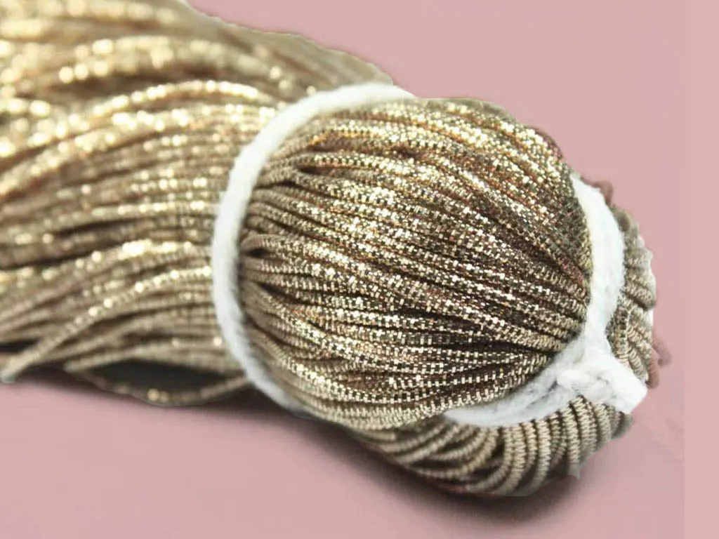 Pale Rose Golden Nakshi / Bullion Wire