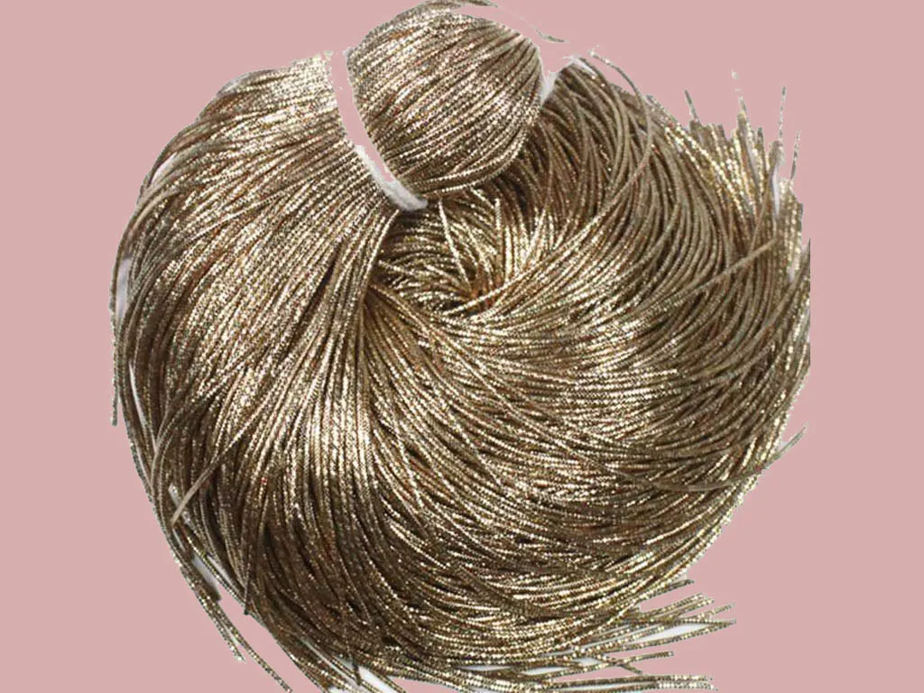 Pale Rose Golden Nakshi / Bullion Wire