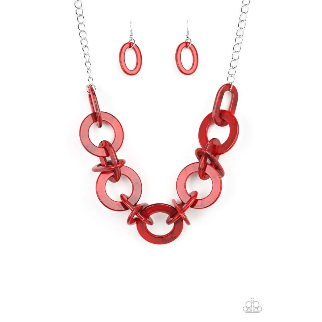 Paparazzi Chromatic Charm - Red Necklace