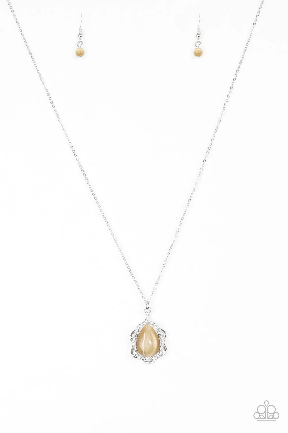 Paparazzi Necklace ~ Keep It On The Down GLOW - Brown