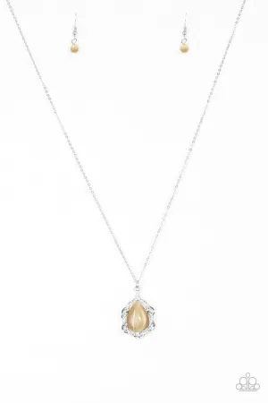 Paparazzi Necklace ~ Keep It On The Down GLOW - Brown